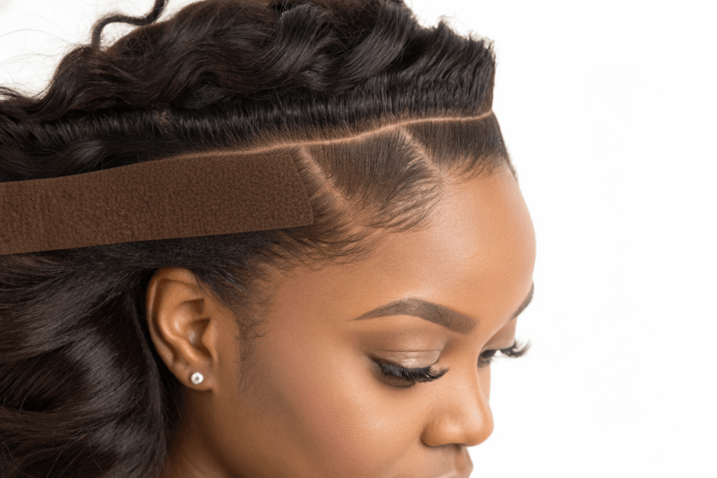 Hand‑tied wig craftsmanship