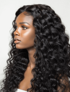 long curly wave wig