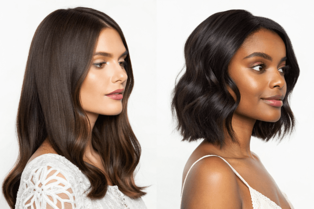 13x4 lace fronts pre-cut lace and medium density Virgin Remy human hair wigs