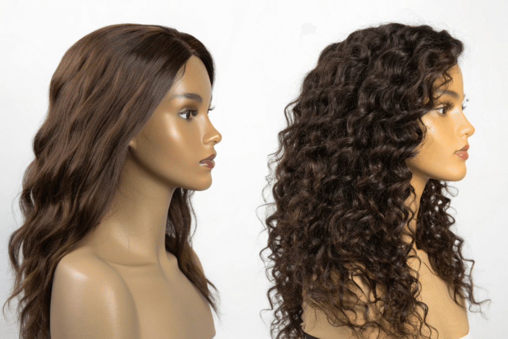 180% density loose wave curly straight human hair wig