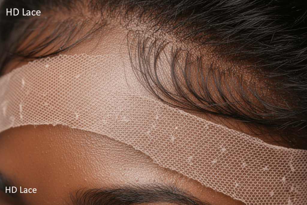 HD lace single-knot hairline human hair wig