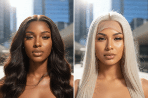 HD lace wig and transparent lace wig comparison