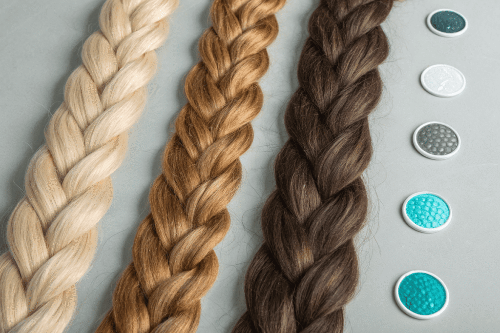 Kanekalon, Toyokalon, Futura (heat-friendly blend), and PET-forward blends for wig manufacturing