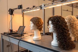 Multiple heat resistant temperature wig tresses