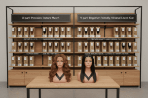 U-part and V-part wigs by cap size (SML)