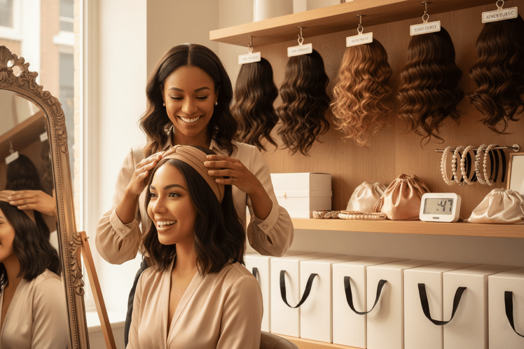 a headband human hair wig