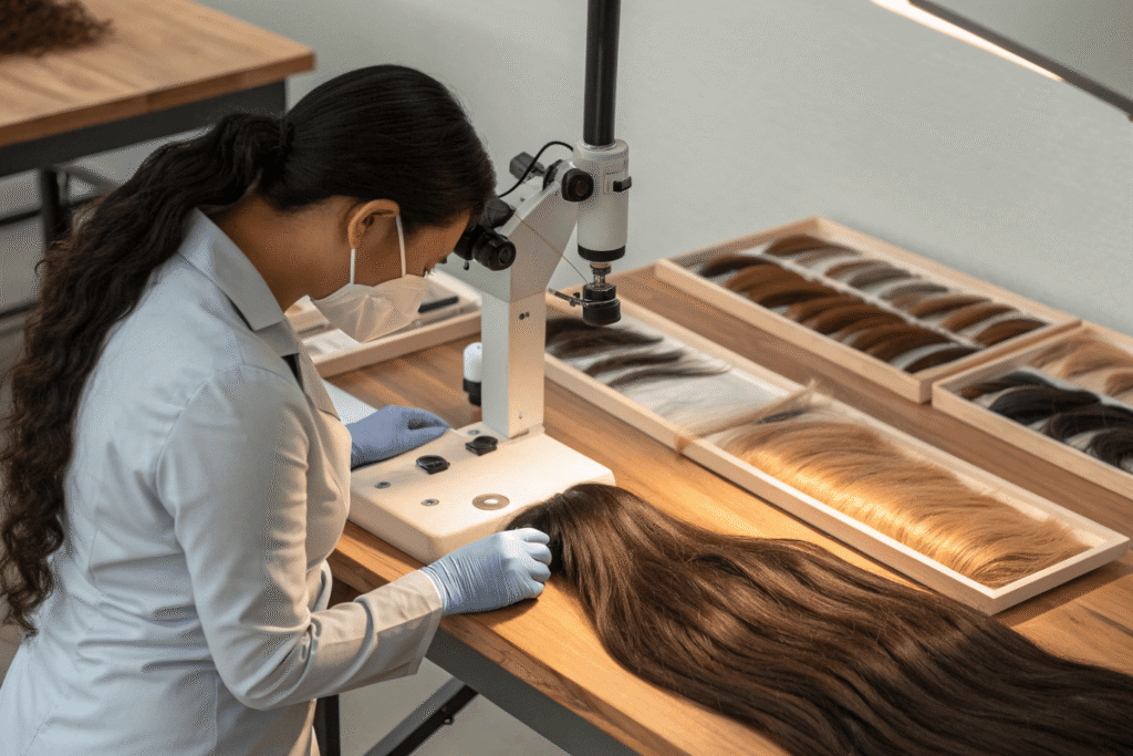 a premium human hair wig Remy hair bundles