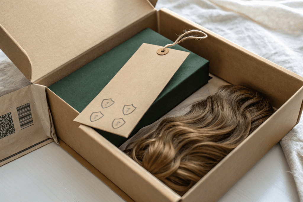 curly wave synthetic wig with package