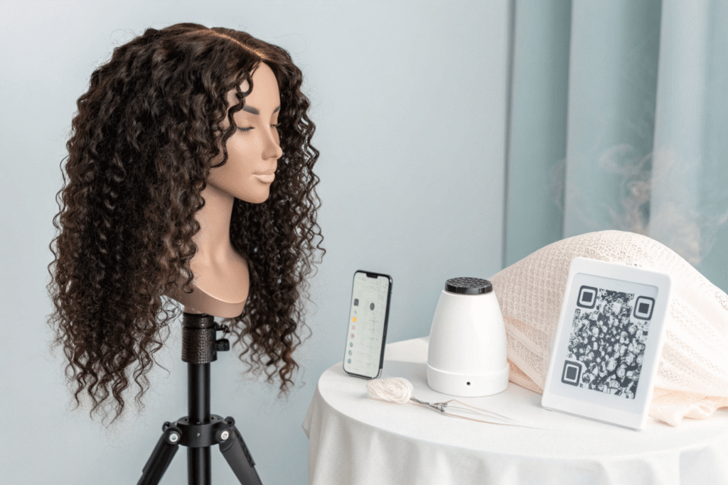 heat-resistant Kanekalon lace-front wig