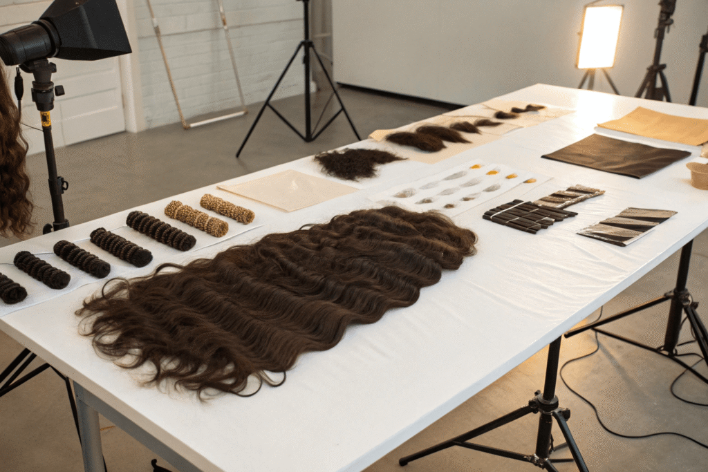 lace bases (13×4 HD, 13×6 Swiss, 5×5 closure), pre-weft hair bundles
