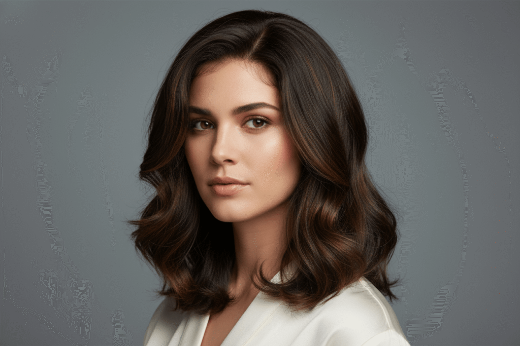 lace-front hairline soft waves human hair wig