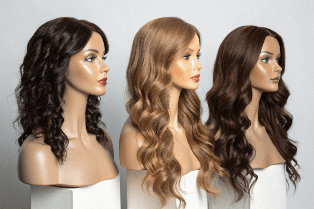 lace-front + mono part construction hair wigs