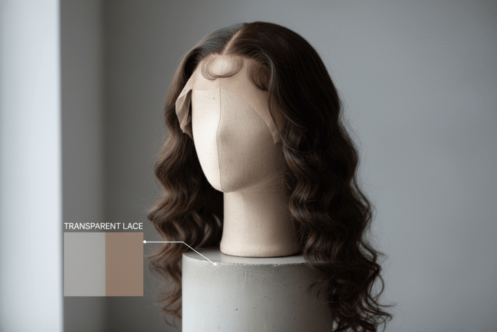 pre-plucked hairline medium lace shade options human hair wig