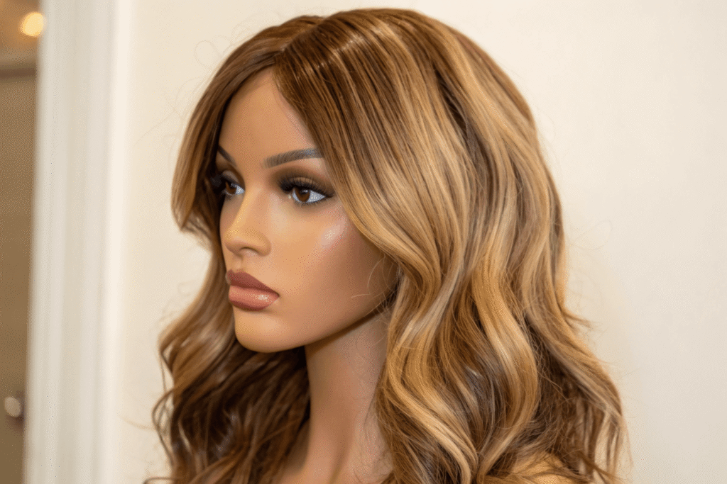 pre-plucked hairline yaki kinky-straight HD lace front human hair wig
