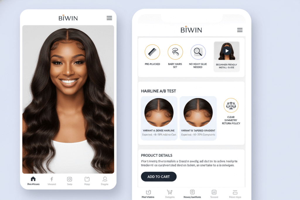 pre-plucked wig for e-commerce