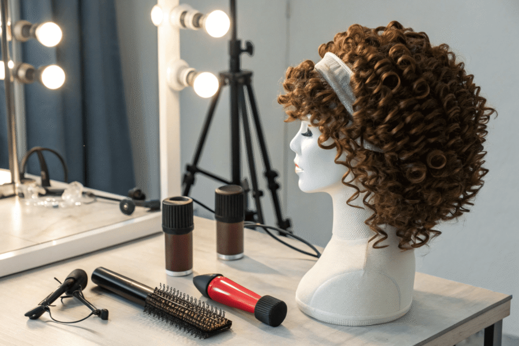 securing lace wig with elastic band and wig grip