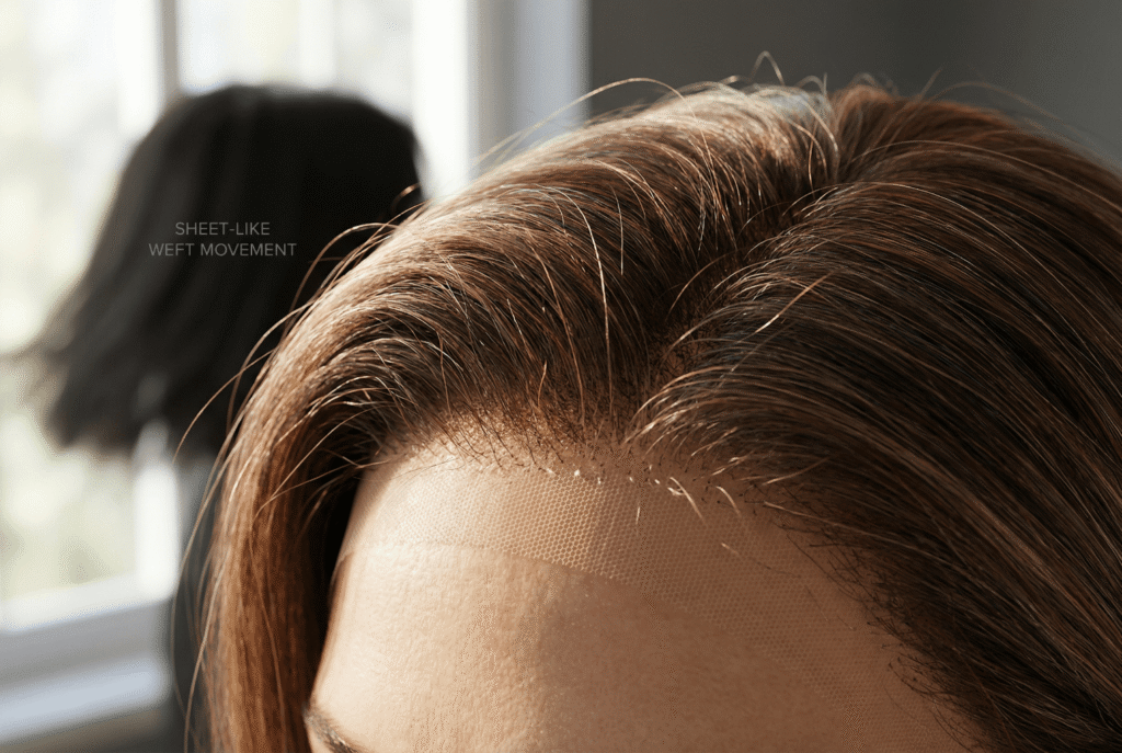 single-hair knots at the front, bleached hand-tied wig