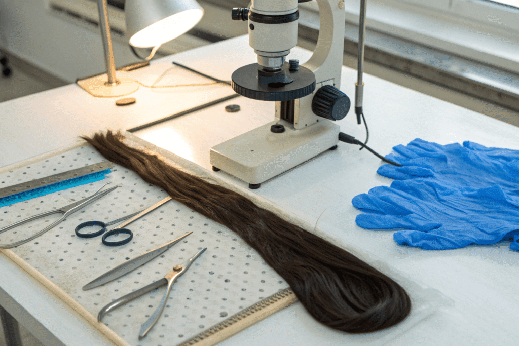 untreated Remy hair bundles for QC test