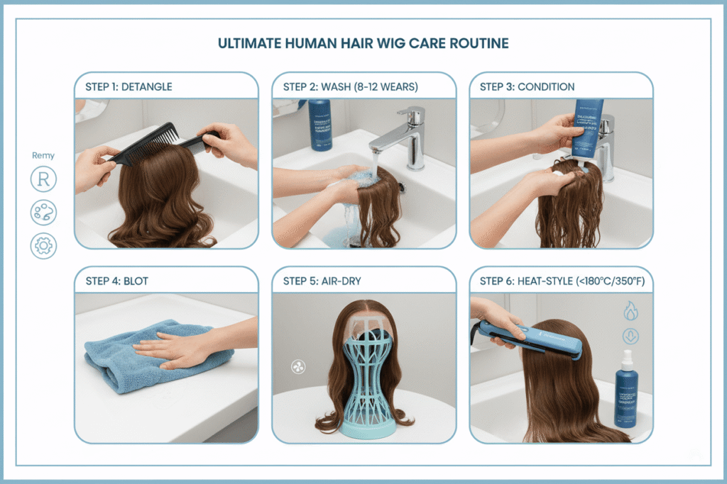 ULTIMATE HUMAN HAIR WIG CARE ROUTINE