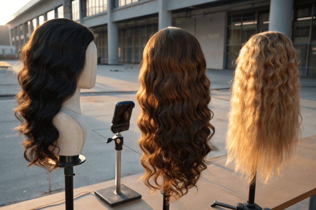 130% density body wave textures human hair wig