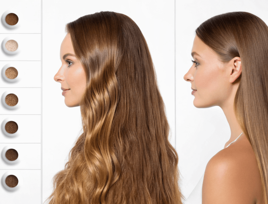 Tape-in hair extension with hair wig