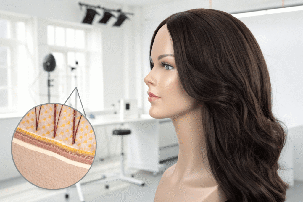 a premium virgin human hair wig