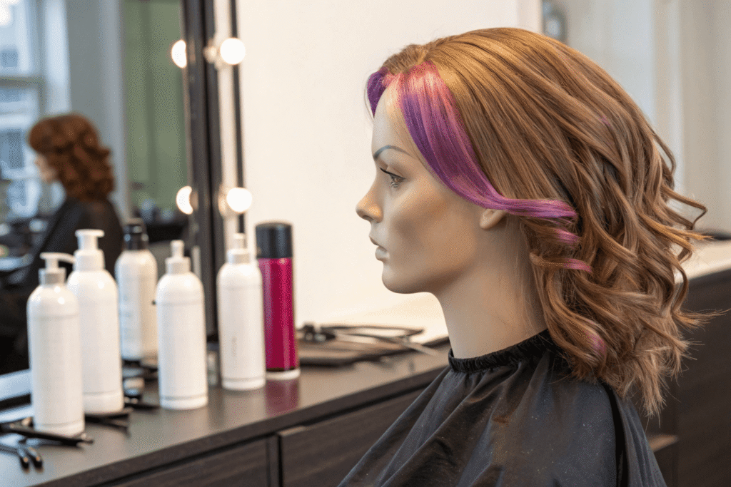 painting a human hair wig