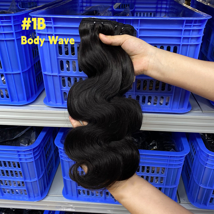 Thick body wave human hair, double drawn, full from root to tip
