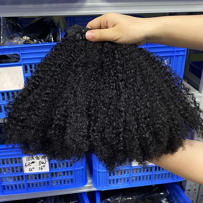 premium double drawn curly human hair bundles