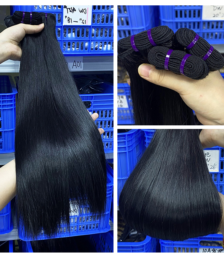 Single bundle human hair, 22 inch, double drawn, thick from root to tip