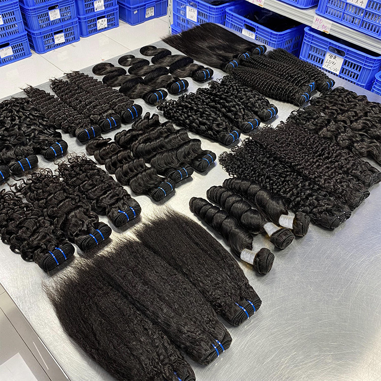 Straight human hair, single bundle, cuticle aligned, minimal shedding