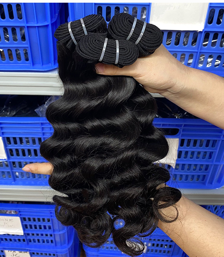 loose deep wave human hair bundle