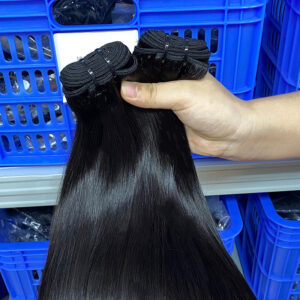 Human hair bundles for wig making, straight weft hair