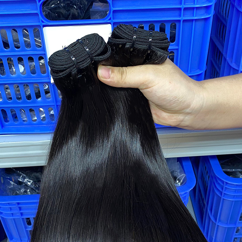 Human hair bundles for wig making, straight weft hair