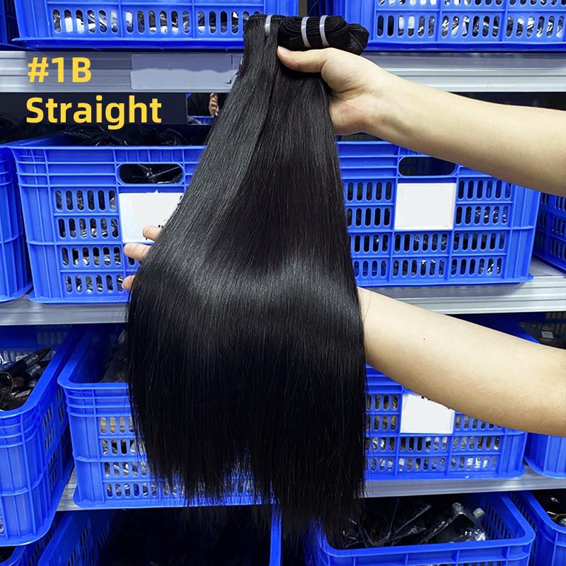 1b straight human hair bundles